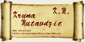 Kruna Mutavdžić vizit kartica